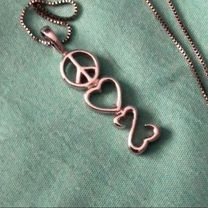 Open heart necklace
